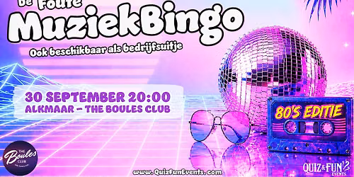 Muziekbingo 80’s Editie | Alkmaar in Noord-Holland