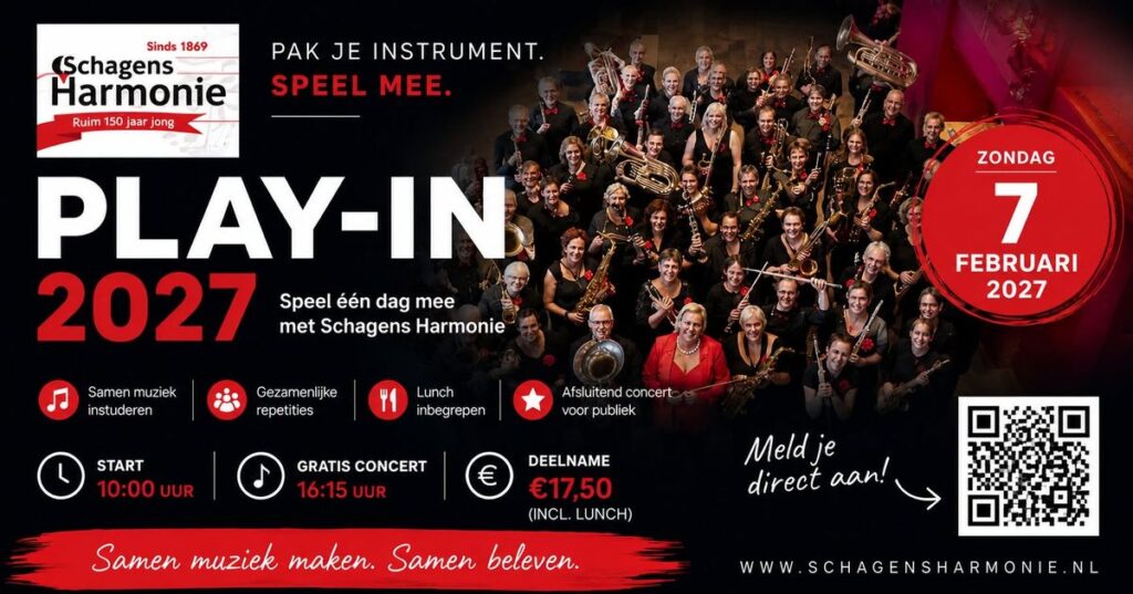 Play-in Schagens Harmonie 2027 in Noord-Holland