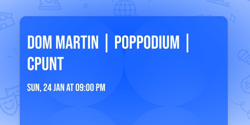 Dom Martin live in Cpunt in Noord-Holland