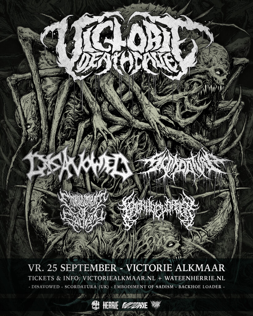 Victorie Deathcave met Disavowed, Scordatura, Backhoe Loader en Embodiment of Sadism in Noord-Holland