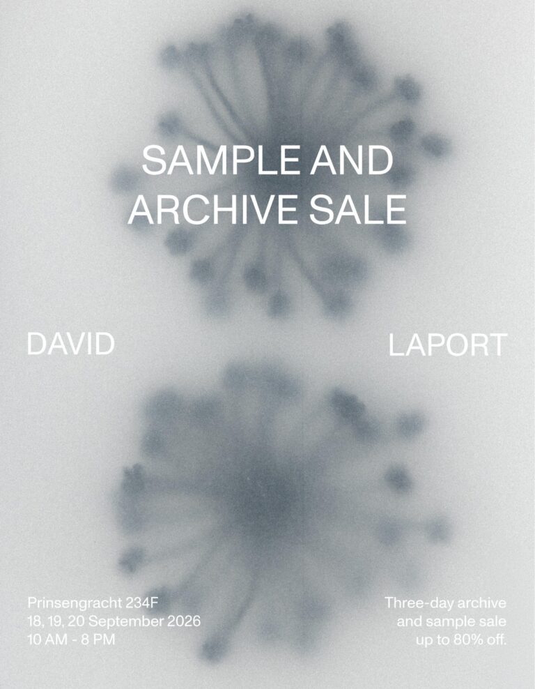 STUDIO DAVID LAPORT POP-UP ARCHIVE & SAMPLE SALE — Markten in Noord-Holland