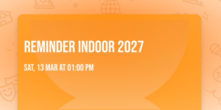 Reminder indoor 2027 — Sport in Noord-Holland