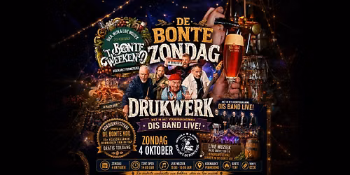 De Bonte Zondag – met Drukwerk en DIS Band Live! in Noord-Holland