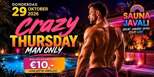 🔥 CRAZY THURSDAY – MEN ONLY 🔥 — Uitgaan in Noord-Holland