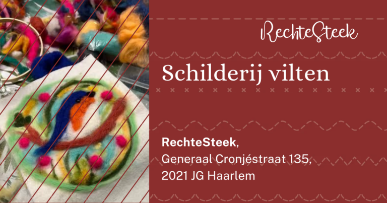 Schilderij vilten — Uitgaan in Noord-Holland