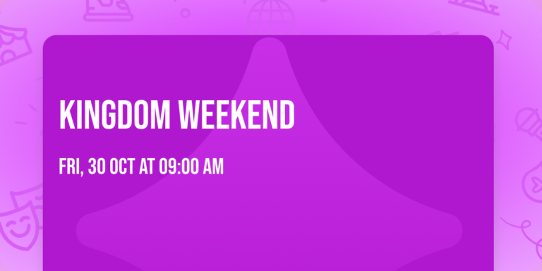 Kingdom Weekend — lezing in Noord-Holland