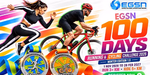 EGSN 100 DAYS RUNNING And CYCLING CHALLENGE 2026 (Winter Edition) Amsterdam — Sport in Noord-Holland