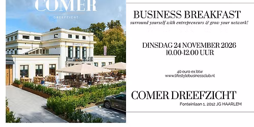Business Breakfast Restaurant Comer Haarlem — lezing in Noord-Holland