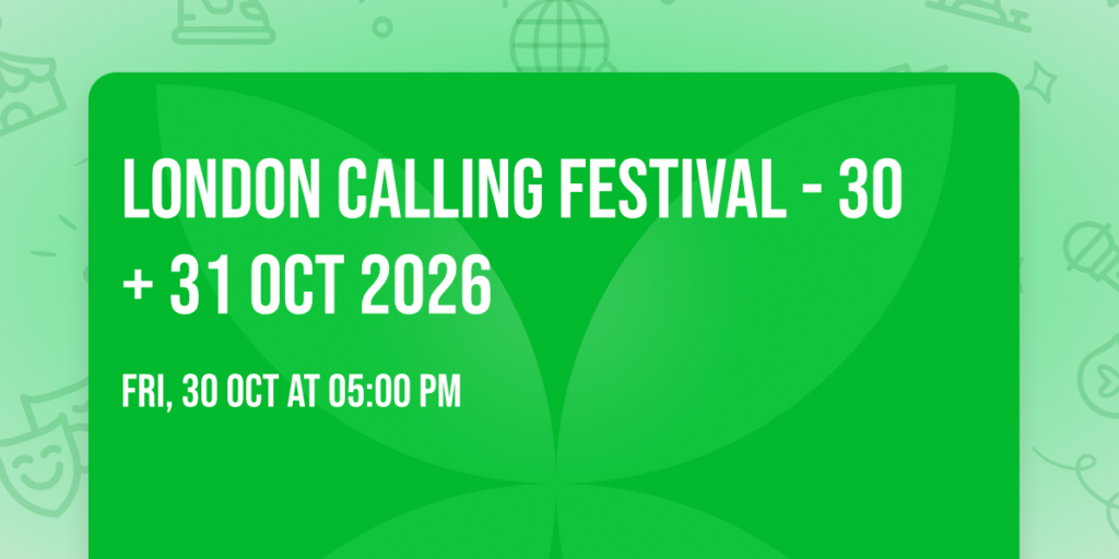 London Calling Festival – 30 + 31 Oct 2026 in Amsterdam