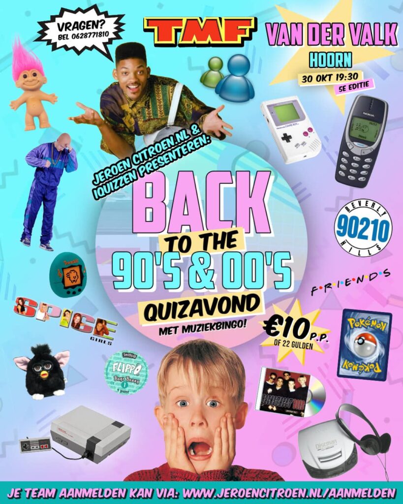 90’s & 00’s Quiz met Jeroen Citroen in Hoorn